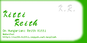 kitti reith business card